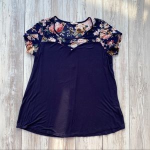 Cute, Floral Maternity Top - Size Large